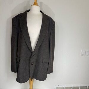 Vintage Circle S Dallas TX Men's Taupe Western Blazer Sport Coat Size 52R Retro